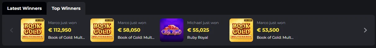 Golden Star Top Winners